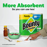 Bounty Paper Towels Quick Size, White, 16 Family Rolls = 40 Regular Rolls (Packaging May Vary)