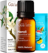 Gya Labs Neroli Essential Oil for Diffuser - 0.34 Fl Oz - 100% Pure Natural Fragrance Neroli Oil for Skin, Face, Aromatherapy & Candle Making - Freshly Floral Scent