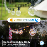 Outdoor Dimmer for String Lights, 560W Outdoor Dimmer Plug with Timer, IP65 Weatherproof Plug-in Dimmer Switch, 100FT Wireless Remote Control Dimmer for Led Lights or Lamp Patio, Christmas Lights