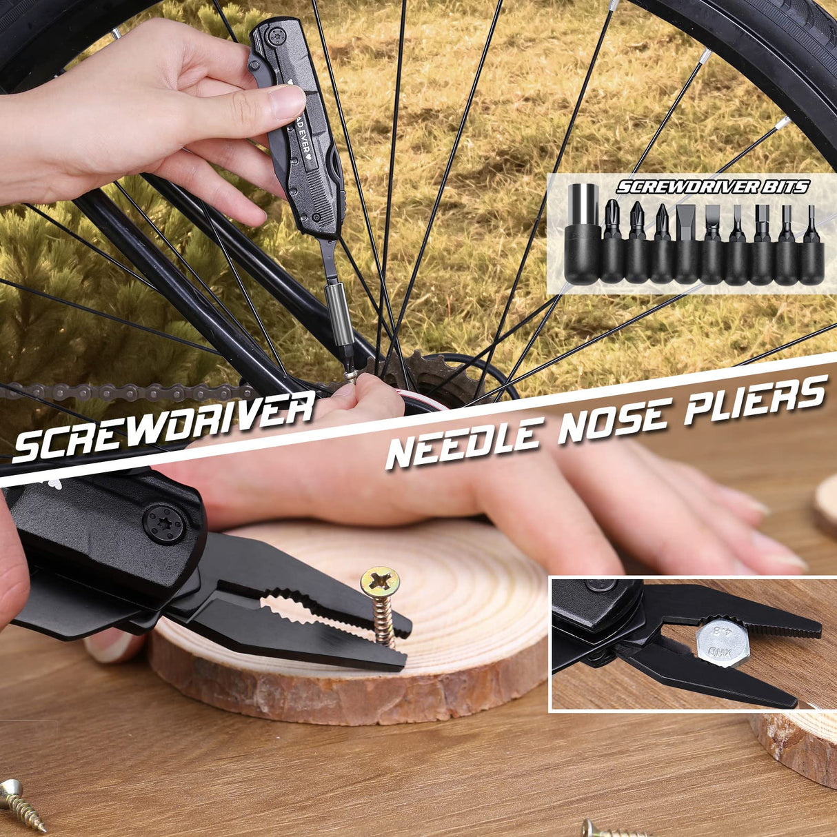 Fathers Day Dad Gifts from Daughter Son Wife Kids,BEST DAD EVER Multitool Knife,Christmas Birthday Father Day for Dad Step New Dad,Unique Camping Hunting Cycling Gift Ideas