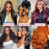 Lemoda 210% Density 13x6 Full Lace Frontal Virgin Human Hair Wigs Body Wave 12A 13x6 HD Transparent Lace Front Wigs 22inch Brazilian Body Wave Wigs