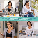 BabyBuddha Hands Free Milk Collection Cups for Breast Pump, 8 Fl Oz per Cup, Milk Containers, Compatible with BabyBuddha Breast Pump, Wearable Cups, Small, 2 Pack (22 to 24mm)