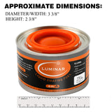 Luminar Resealable-Wick Chafing Fuel Cans, 12 Pack, 6 Hour - Premium Quality Burners for Food Warmers - No More Spills, Waste, or Hassle - Perfect for Convenient, and Long-Lasting Event Catering