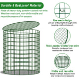 Convivium Plant Protectors from Animals 6 Packs, 13 x 12 in Metal Chicken Wire Cloche Plant Cages for Outdoor Plants, Garden Fencing Animal Barrier with Detachable Dome Lid, Stakes & Zip Ties