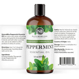 NaturoBliss Peppermint Essential Oil, 100% Pure and Natural Therapeutic Grade, Premium Quality Peppermint Oil, 16 fl. Oz - Perfect for Aromatherapy and Relaxation