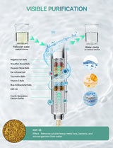 Magichome Filtered Shower Head with Handheld, High Pressure 10-Spd Detachable Chrome Showerhead with Stainless Hose, Water Softener Filter Beads for Hard Water - Remove Chlorine, Reduce Dry Itchy Skin