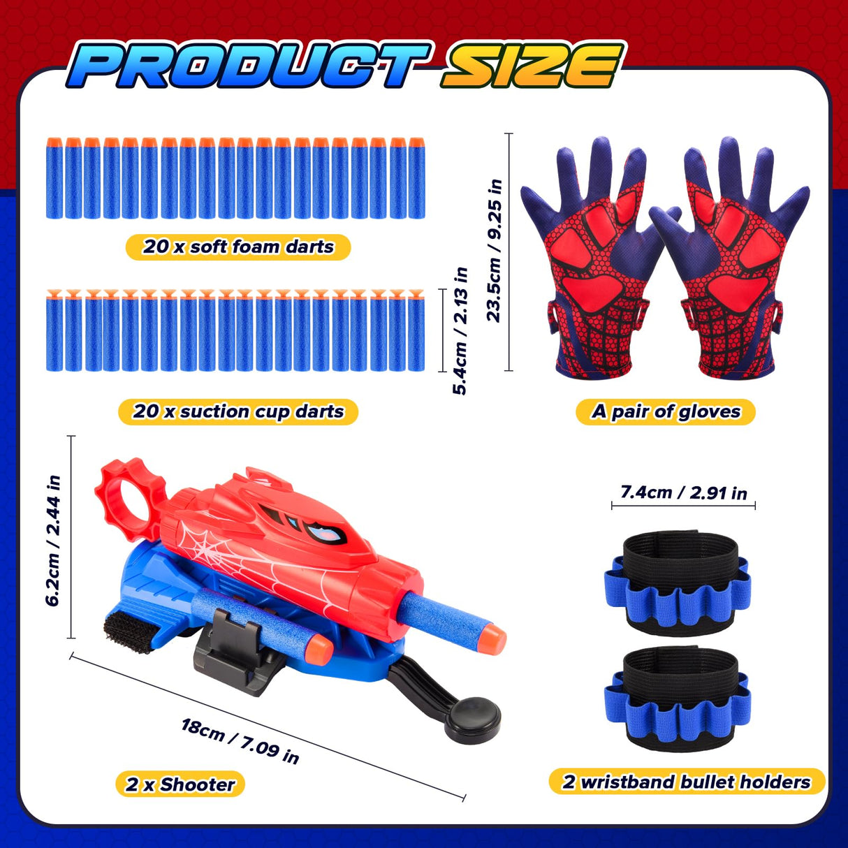 Web Shooters Toy for Kids,Toys for 3-12 Year Old Boys Web Slinger Boy Toy with Glove Launcher,Toys for Age 5-7 4-6 6-8 Outdoor Game for Birthday Halloween Christmas Easter Gifts for 3-8(2 Pair)