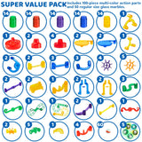 JOYIN 207Pcs Glowing Marble Run, Construction Building Blocks Toys with 5 Glow in The Dark, STEM Toy for Boys and Girls, Educational Toy, Gift for Christmas