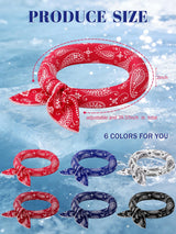 Coume 6 Pack Cooling Neck Wraps Neck Cooler Ice Bandanas Scarf for Hot Weather Summer Ultra Running Walking Riding Women Men(Classic Color)