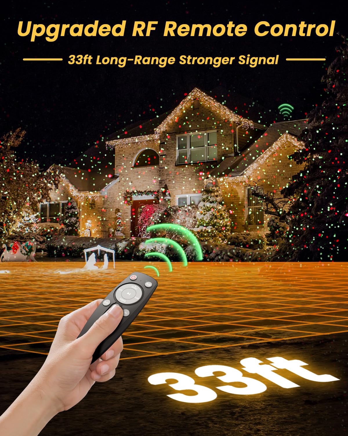 Enjoyedled Christmas Projector Lights Outdoor, 9 High-Definition Patte ...