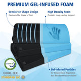 KAYFIA Foot Rest for Under Desk at Work XXL(20in) with 3 Adjustable Heights，Foot Stool with Supportive Gel Foam, Warmer Feet Pocket Footrest for Office Gaming Chair, for Leg Support -Black