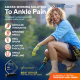 Modvel Foot & Ankle Brace Socks for Sprained Ankle Compression Sleeve - Plantar Fasciitis Relief Brace, Foot Support for pain Women & Men - Tendonitis & Arthritis Feet Sleeve, Stabilizing Ankles Wrap