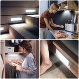 6 Pack Under Cabinet Lights Wireless, 68 LED Motion Sensor Light Indoor Rechargeable Magnetic Closet Lights Battery Operated, Under Counter Lights for Kitchen, Wardrobe, Hallway, Stairs