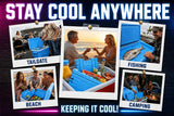 Miami Ice Reusable XL Cooler Ice Pack (12"x9") - Replaces 21 lbs of Ice, Stays Cold 24–48 Hours, BPA-Free, Built-in Handle, Large Frozen Ice Packs for Cooler - 3 Pack