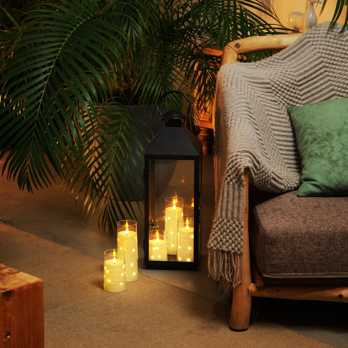 Homemory Flickering Flameless Candles, White LED Pillar Candles with Remote