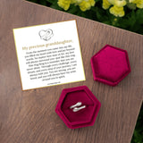Granddaughter Hug Ring by Hope Rings – Inspirational 999 Pure Silver & 304 Stainless Steel Jewelry with “Always With You” Message – Adjustable Ring for Women – Tarnish Free Jewelry Gift for Her – Birthday Gift for Her