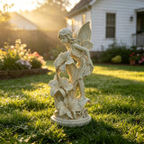 SAMPU Craft Angel Figurines Garden Statue with Solar Powered Light 12.2IN