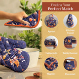 Maison d' Hermine Pot Holders Set 100% Cotton Heat Resistant Potholders 8" x 8" Hot Pads with Loop for Thanksgiving Christmas Decorations BBQ Baking Handling Hot Pans (Pack of 2, Kelim - Infinity)