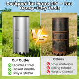 YAJAREN Portable Golf Hole Cutter Tool Stainless Steel for USGA Standard｜Detachable Anti-Slip Handle Golf Hole Digger with Depth Marks｜Backyard DIY Putting Green & Lawn Golf Practice
