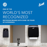 Scott Professional Automatic Hard Roll Paper Towel Dispenser (34348), Black, Wall Mounted, for ScottPro Blue Core Commercial Hand Towels (Qty 1)