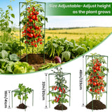 3 Pack Tomato Cages, 48'' Tall Tomato Plant Stakes Support for Raised Garden Bed Tomato, Square Trellis Cages for Garden Climbing Vegetables Flowers Fruits