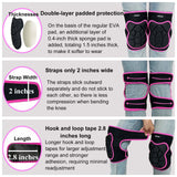 Men/Women Knee Pads, Garden Knee Cushion for Cleaning Floor, Waterproof Soft Knee Protector for Kneeling Crawling Work, Adjustable Flexible Foam Pad for Yard Tile Concrete for Worker, Rose Red L. (1 Pair)