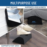 Foot Rest for Under Desk at Work - Memory Foam Office Foot Stool & Under Desk Footrest Leg Elevation Pillow for Gaming & Home Office, Supports Posture
