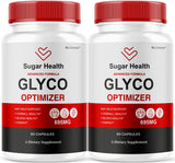 (2 Pack) SugarHealth Glyco Optimizer - Official SugarHealthy Premium Supplement Pills, All Natural SugarHealth Advanced Formula Glyco Support Wellness & Overal Health Review, 120 Capsules For 2 Months