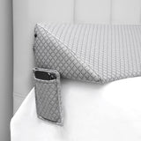 Rormcheny King Bed Wedge Pillow Headboard Gap,Wedge Pillow Headboard/Bed Gap Filler,Fill The Gap (0-8") (Gray, 76"x10"x6")