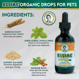 Essiac for Pets | USDA Organic | Daily Drops for Immune Support and Longevity | Pre-Measured Dropper | Alcohol Free Concentrated Formula | 2oz (59ml)