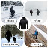 CHANGEOWN Heated Jackets for Women & Men, Dual-Control 15 Heating Zones Unisex Heating Jacket Coat with Battery, 3 Heating Levels Windproof & Waterproof Heating Jacket for Winter Outdoor, Medium