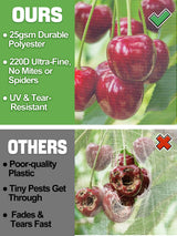 6pcs 4ft x 5ft Insect Bird Netting for Garden - Ultra-Fine Blueberry Bush Netting Cover with Drawstring for Garden Protection Flower Tomato, Plant Protectors from Animals