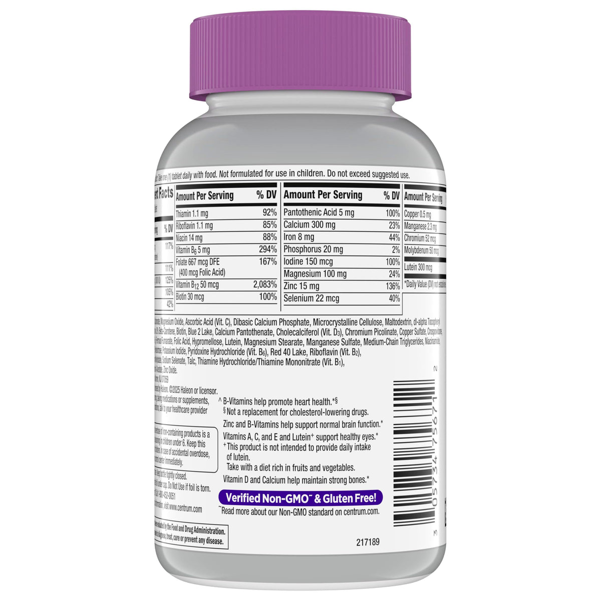 Centrum Silver Women's Multivitamin for Women 50 and Over, 200 Tablets