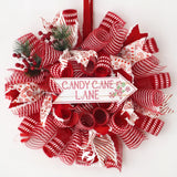 HUIHUANG Christmas Wired Red Christmas Tree Ribbon - 6 Rolls Red and White Candy Cane Ribbon for Tree, Gift Wrapping, Wreath, Garland, Home Decor (2.5" Width, 36 Yards Total)