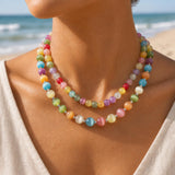 Dopamine Necklace Color Changing Beads Necklace Set Fun Jewelry Accessories