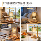 Candle Warmer Lamp with 3 Bulbs, Adjustable Height Dimmable Candle Warmer with Timer, Candle Lamp with Charming Gift Box Ribbon,Birthday Gifts for Women Mom, House Warming Gifts New Home Decor