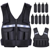 Adjustable Weighted Vest Weights Set: Sportneer 2 4 6 8 10 12 14 16 18 Lbs Body Weight Vests 9 In 1 Fast Adjust Running Vest for Men Women Gym Home Workout Fitness Exercise Strength Training 2-18 Lbs