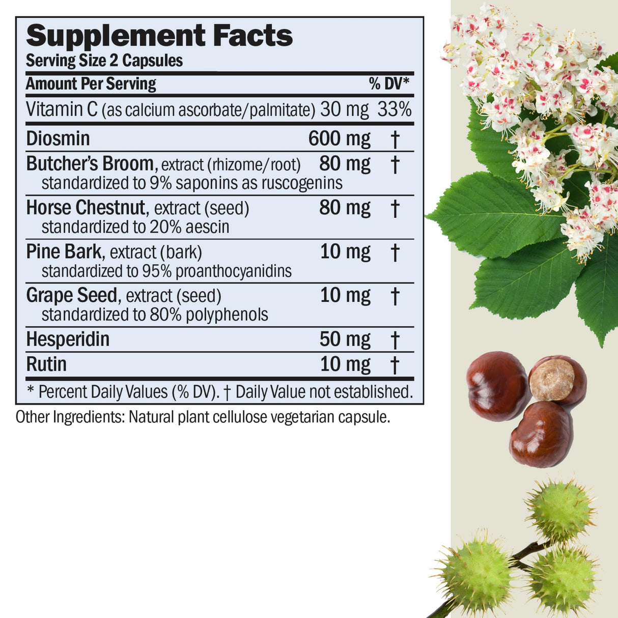 ANDREW LESSMAN Circulation, Vein Support for Healthy Legs 180 Capsules - High Bioactivity Diosmin, Butcher's Broom, Visibly Reduces Swelling and Discomfort in Feet, Ankles, Calves, Legs