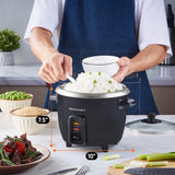 Elite Gourmet ERC003BX Rice Cooker, Keep Warm, Black, 6 Cups Cooked