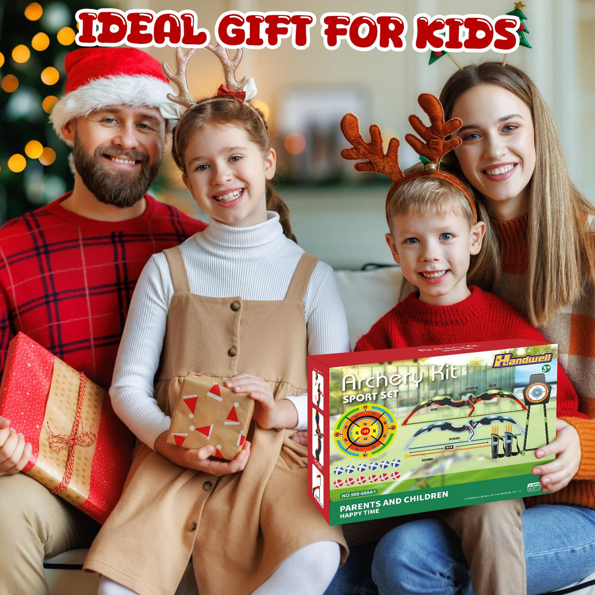 Bow and Arrow Set for Kids, 2-Pack LED Light Up Archery Set for Boys Girls