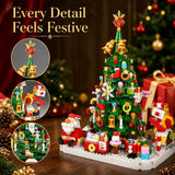 Advent Calendar 2026 Christmas Tree Building Blocks Set with warm Light