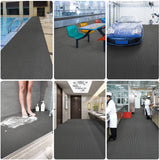 Drainage Non Slip Mats 3'x10' Heavy Duty Commercial Floor Mat Mesh Hollow Door Mat Roll for Swimming Pool Bathroom Kitchen Garage Indoor Outdoor Wet Area,Blue,0.9×3M/3×10FT