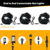 BlcTec Christmas Lights Outdoor 360 LED 9.8ft x 6.6ft Christmas Net Lights with 8 Modes, UL Certified, Timer, Connectable, Waterproof for Bushes, Shrubs, Yard Outdoor Xmas Decorations, Warm White