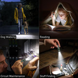 Blukar Rechargeable EDC Flashlight, Mini Keychain Flash Light with 3 Lighting Modes, Memory Function, Waterproof, Compact and Portable Pocket Light for Everyday Carry, Emergency,Camping-Gray