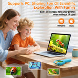 Pocket Microscope for Kids, 2.4" Screen 600X Portable Digital Microscope Handheld, STEM Educational Science Kit Toys for Age 3 4 5 6 7 8 9 10 11 12 13 Years Old Kids Christmas Birthday Gifts