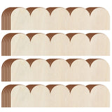 Threehoney 24 Pack Unfinished Scalloped Decorative Wood Trim Scalloped Edge Decorative Wood Molding Cute DIY Moulding Trim for Christmas Home Wall Cabinet Shelf and Window Door (15.75 x 3.54 Inch)