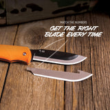 Outdoor Edge 3.5" RazorSafe Replacement Sharp-Point Knife Blades, 24 Piece Value Pack