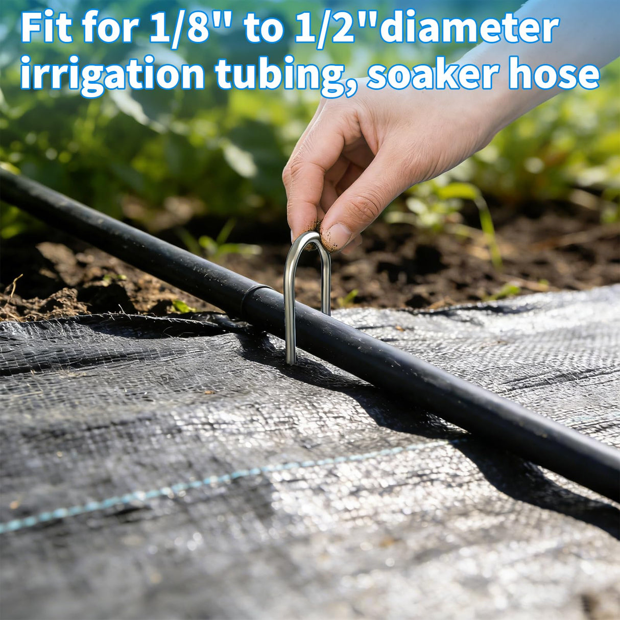 MySit 200 Pack 4 Inch Garden Stakes Galvanized Drip Irrigation Stakes