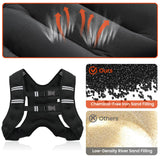 Poudee Weighted Vest, 16LB Weight Vest for Men Women, Body Weight Vests Adjustable with Reflective Stripe for Strength Training, Running, Training Workout, Jogging, Walking - 16LB