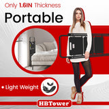 HBTower Step Ladder, Folding Step Stool with Wide Anti-Slip Pedal, Sturdy Steel Ladder, Convenient Handrail, Lightweight, Portable Steel Step Stool